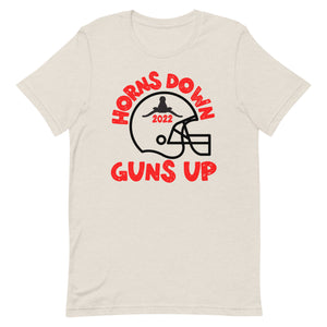 Horns Down guns Up Bella Canvas Unisex t-shirt