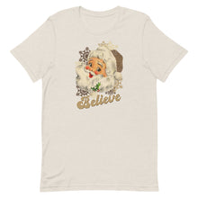 Load image into Gallery viewer, Believe Leopard Santa Unisex t-shirt
