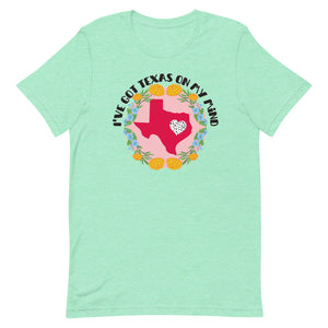 I've got Texas on my Mind Floral Bella Canva Short-sleeve unisex t-shirt