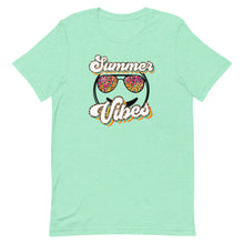 Load image into Gallery viewer, Summer Vibes Smiley Face Sunglasses Bella Canvas Unisex t-shirt
