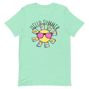 Hello Summer Sunshine Bella Canvas Unisex t-shirt