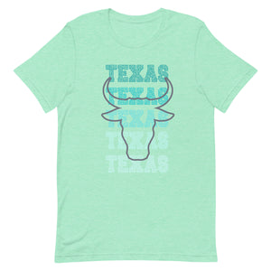 Texas Leopard Horns Bella Canvas Unisex t-shirt