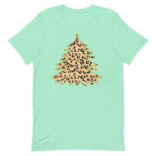 Load image into Gallery viewer, Faux Glitter Leopard Christmas Tree Unisex t-shirt
