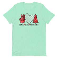 Load image into Gallery viewer, Peace Love Christmas Bella Canvas Unisex t-shirt
