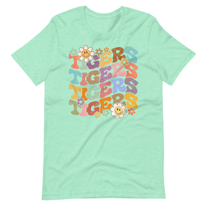 Retro Groovy  Tigers Unisex t-shirt