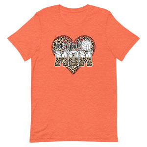 Volleyball Mom Leopard Heart Bella Canvas Unisex t-shirt