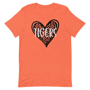 Tigers Leopard Heart Bella Canva Unisex t-shirt