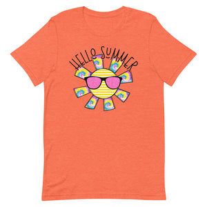 Hello Summer Sunshine Bella Canvas Unisex t-shirt