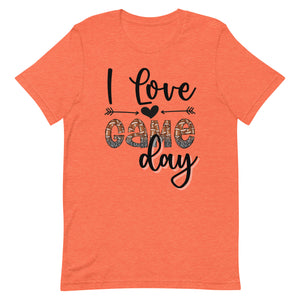 I love Game Day Football Bella Canvas Unisex t-shirt