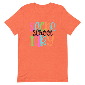 Colorful School Secretary Bella Canvas Unisex t-shirt
