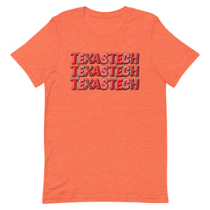 Texas Tech Bubble Letters Bella Canvas Unisex t-shirt