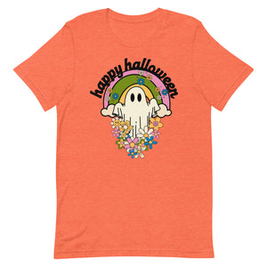 Retro Happy Halloween Ghost Unisex t-shirt