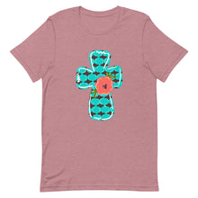 Load image into Gallery viewer, Fall Flower Cross Bella Canvas Unisex t-shirt
