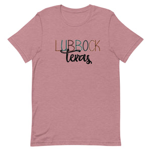 Lubbock Texas Scribble Bella Canvas Unisex t-shirt