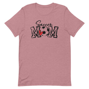 Soccer Mom Mini Heart Bella Canvas Unisex t-shirt