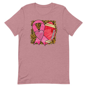 Breast Cancer Football Unisex t-shirt