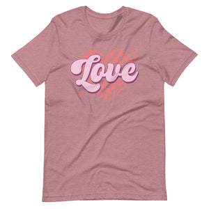 Retro Heart Love is all you need Bella Canvas Unisex t-shirt