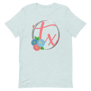 Round Floral TX Bella Canvas Unisex t-shirt