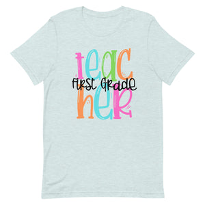 First Grade Colorful Bella Canvas Unisex t-shirt