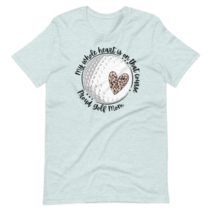 My heart is on that course golf Bella canvas Unisex t-shirt