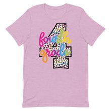 Load image into Gallery viewer, Fourth Grade Colorful Leopard Bella Canvas Unisex t-shirt
