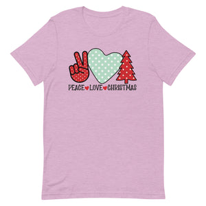 Peace Love Christmas Bella Canvas Unisex t-shirt