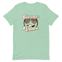 Load image into Gallery viewer, Summer Vibes Smiley Face Sunglasses Bella Canvas Unisex t-shirt
