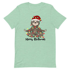 Merry Slothmas Christmas Bella Canvas Unisex t-shirt