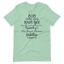 Load image into Gallery viewer, 806 Lubbock Tx Bella Canvas Unisex t-shirt
