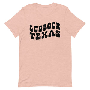 Lubbock Texas Retro Font Bella Canvas Unisex t-shirt