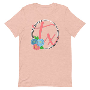 Round Floral TX Bella Canvas Unisex t-shirt