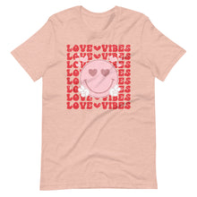 Load image into Gallery viewer, Love Vibes Smiley Bella Canvas Unisex t-shirt
