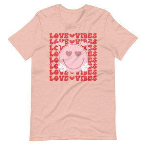 Love Vibes Smiley Bella Canvas Unisex t-shirt