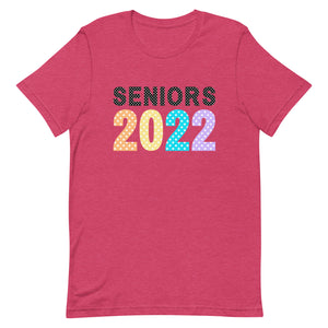 Seniors 2022 Star Font Bella Canvas Short-sleeve unisex t-shirt