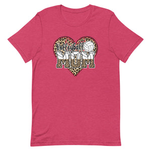 Volleyball Mom Leopard Heart Bella Canvas Unisex t-shirt