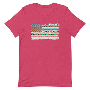 Vintage USA Flag Bella Canvas Unisex t-shirt