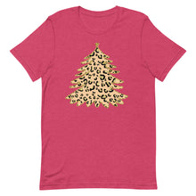 Load image into Gallery viewer, Faux Glitter Leopard Christmas Tree Unisex t-shirt
