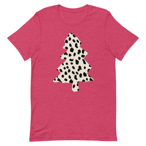 Dalmation Print Christmas Tree Unisex t-shirt