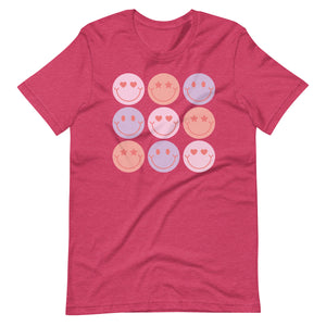 Smiley Valentines Bella Canvas Unisex t-shirt