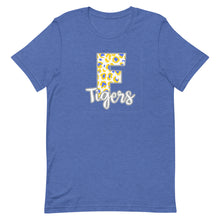 Load image into Gallery viewer, Blue and Yellow Tigers F tee Frenship Short-sleeve unisex t-shirt Bella Canvas
