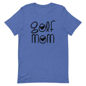 Golf Mom Heart Font Bella Canvas Unisex t-shirt