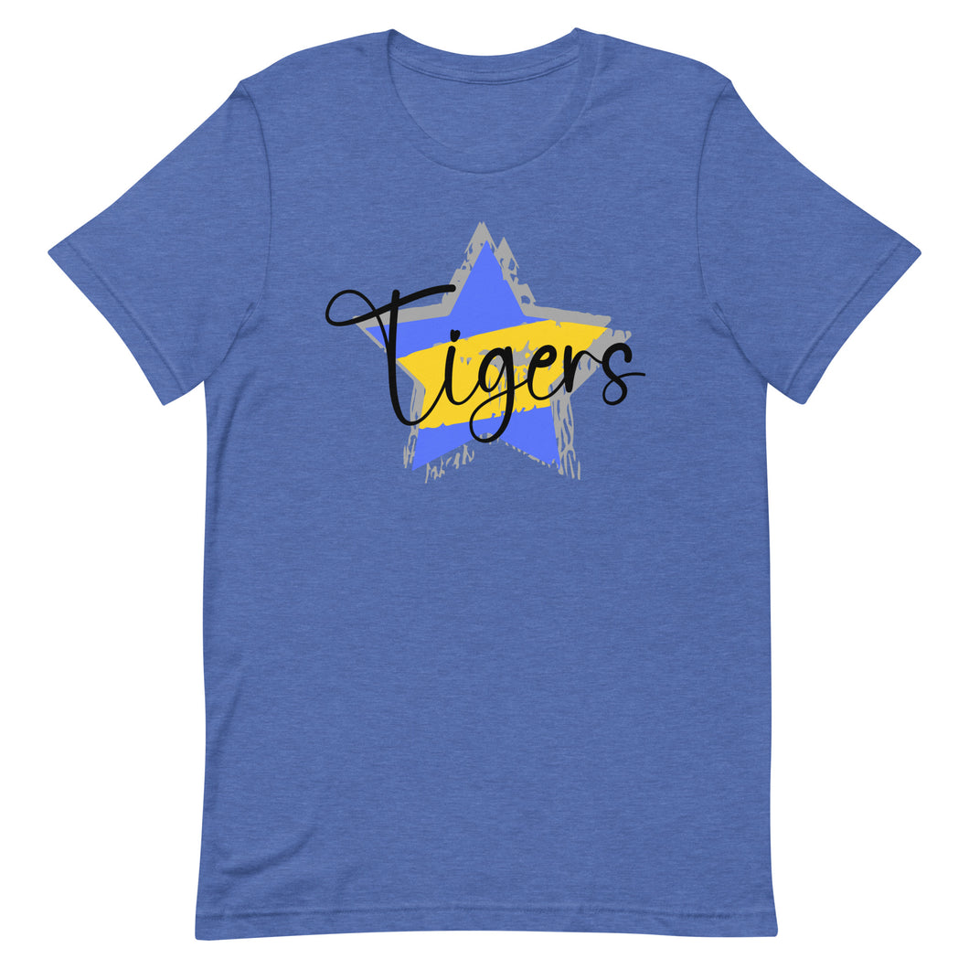 Distressed Tigers Star Bella Canvas Unisex t-shirt