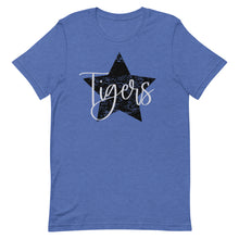 Load image into Gallery viewer, Black Distressed Tigers Star Bella Canvas Unisex t-shirt
