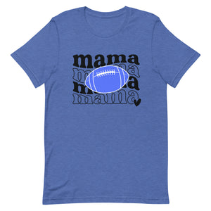 Football Mama Blue Football Bella Canvas Unisex t-shirt