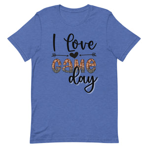 I love Game Day Football Bella Canvas Unisex t-shirt