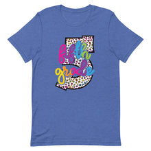 Load image into Gallery viewer, Fifth Grade Colorful Leopard Bella Canvas  Unisex t-shirt
