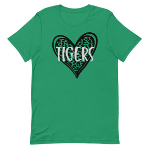 Tigers Leopard Heart Bella Canva Unisex t-shirt