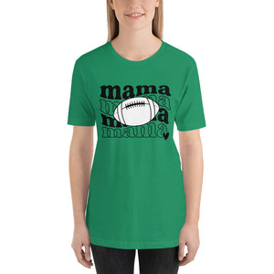 Football Mama White Football  Bella Canvas Unisex t-shirt