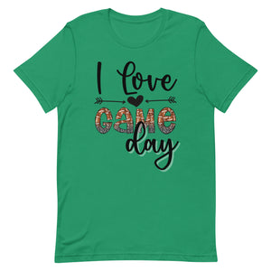 I love Game Day Football Bella Canvas Unisex t-shirt