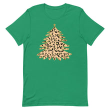 Load image into Gallery viewer, Faux Glitter Leopard Christmas Tree Unisex t-shirt
